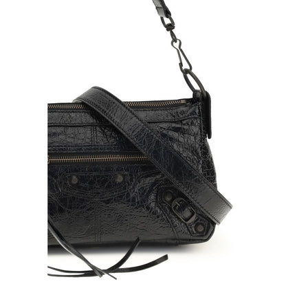 Balenciaga Black Lamb Ovis Aries Aries Shoulder Bag by Balenciaga