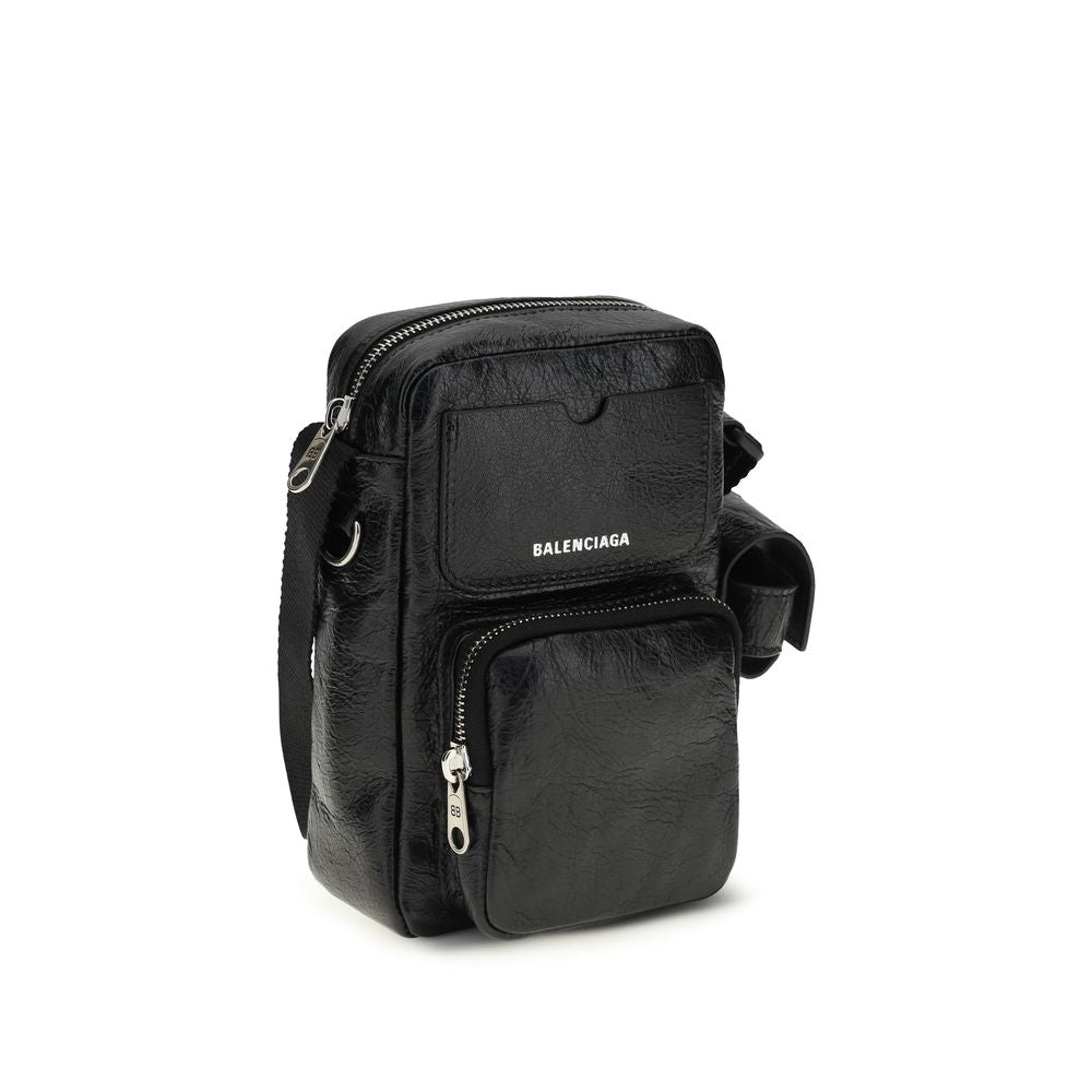 Balenciaga Black Lamb Ovis Aries Aries Shoulder Bag by Balenciaga
