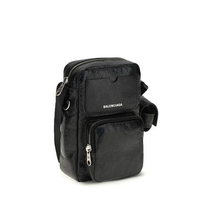 Balenciaga Black Lamb Ovis Aries Aries Shoulder Bag by Balenciaga
