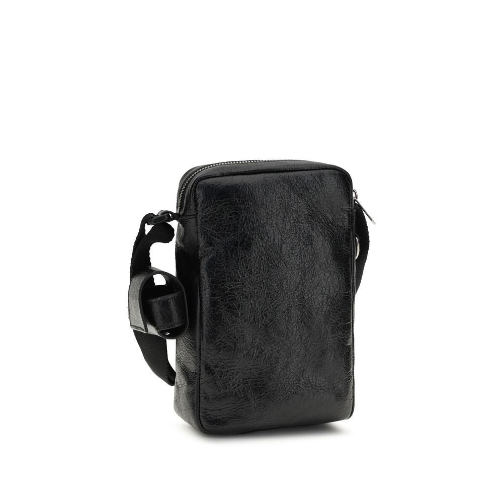 Balenciaga Black Lamb Ovis Aries Aries Shoulder Bag by Balenciaga