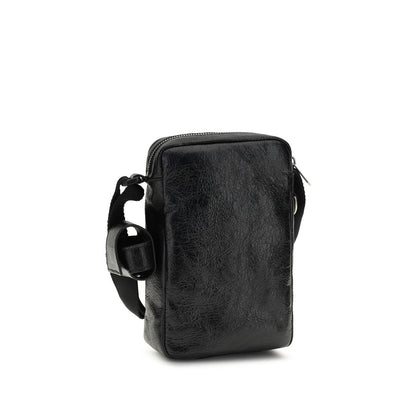 Balenciaga Black Lamb Ovis Aries Aries Shoulder Bag by Balenciaga