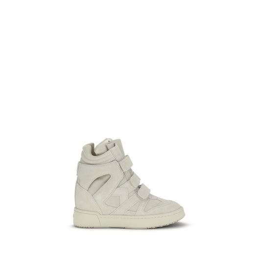 Isabel Marant Beige Calf Leather Bos Taurus Platform Sneakers by Isabel Marant