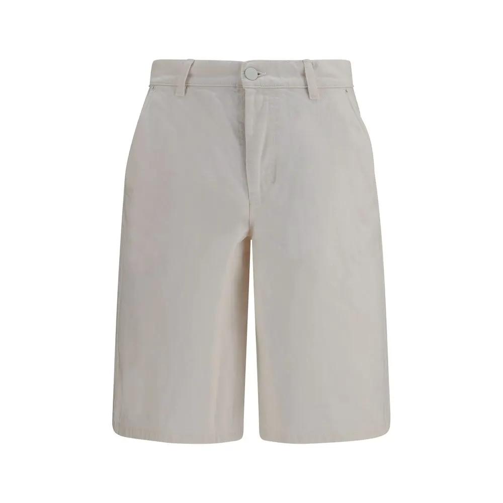 Ami Paris White Cotton Bermuda Shorts by Ami Paris