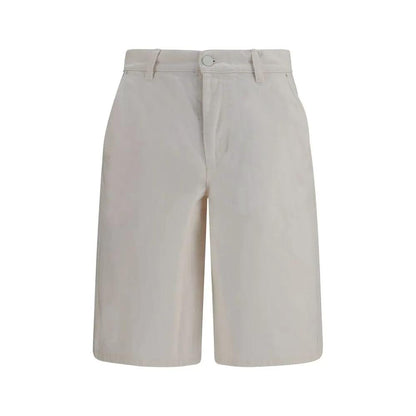Ami Paris White Cotton Bermuda Shorts by Ami Paris