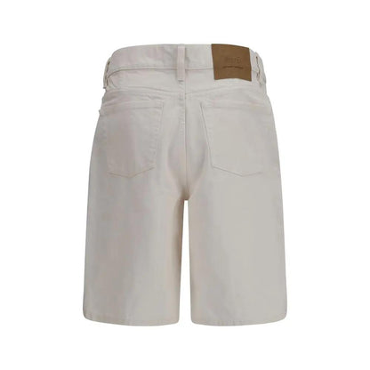 Ami Paris White Cotton Bermuda Shorts by Ami Paris