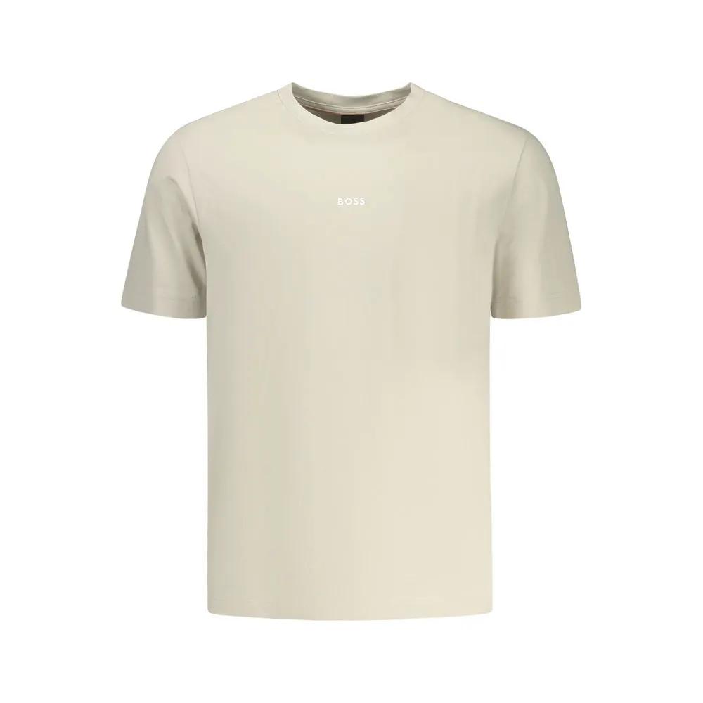 Hugo Boss Beige Cotton Men T-Shirt by Hugo Boss