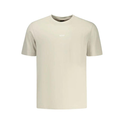 Hugo Boss Beige Cotton Men T-Shirt by Hugo Boss