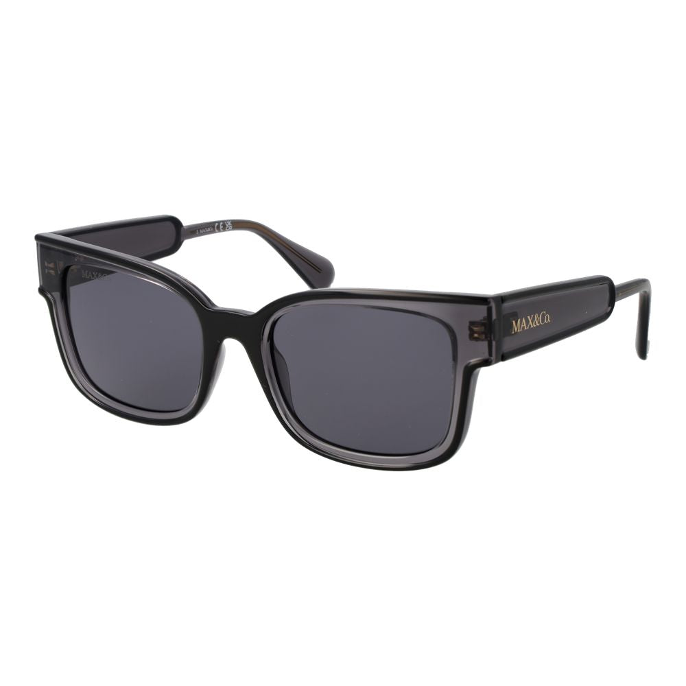 Lunettes de soleil Max & Co femme carrées en plastique noir – MA-1066016