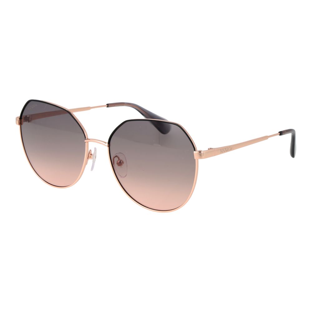 Lunettes de soleil Max & Co femme pantos en métal et plastique or rose – MA-1066344