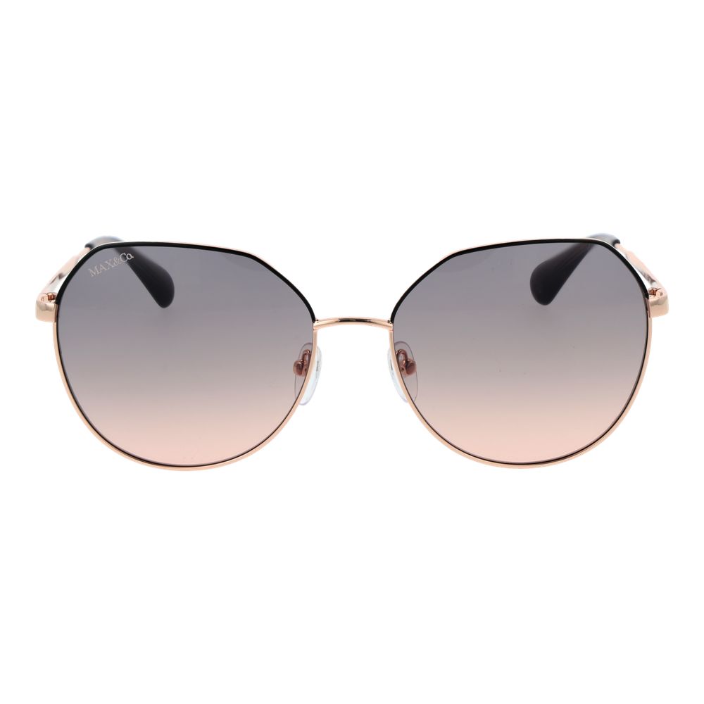 Lunettes de soleil Max & Co femme pantos en métal et plastique or rose – MA-1066344