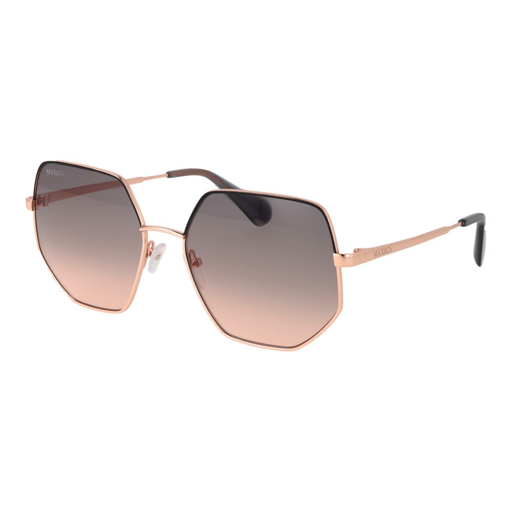 Lunettes de soleil Max & Co femme géométriques en métal or rose – MA-1066343