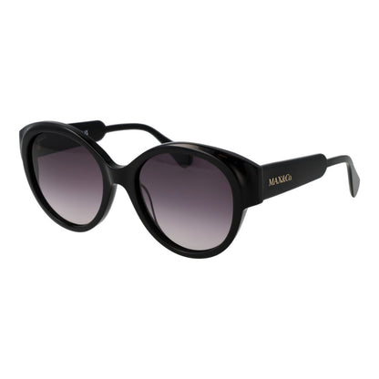 Lunettes de soleil Max & Co femme rondes en plastique noir – MA-1066349