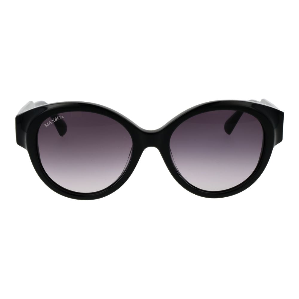 Lunettes de soleil Max & Co femme rondes en plastique noir – MA-1066349