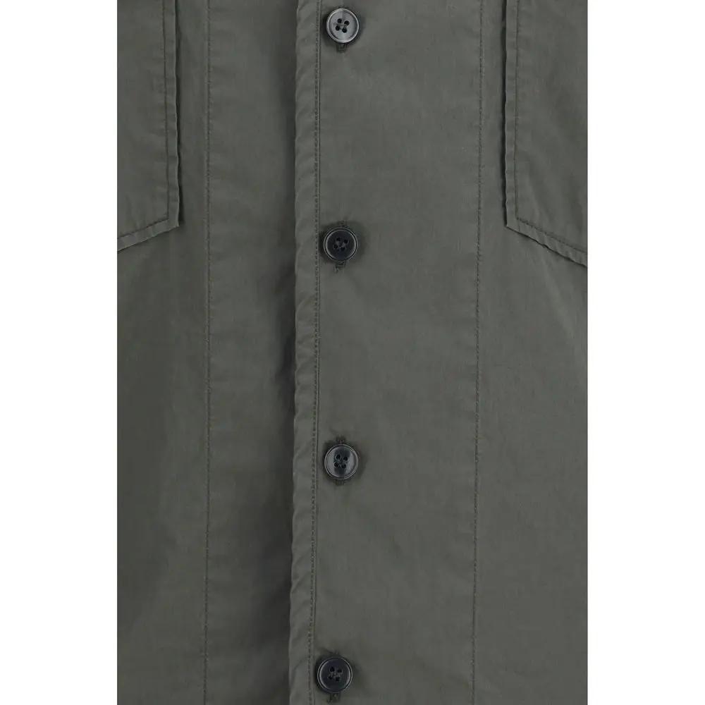 Dolce & Gabbana Gray Cotton Shortsleeve Shirt by Dolce & Gabbana