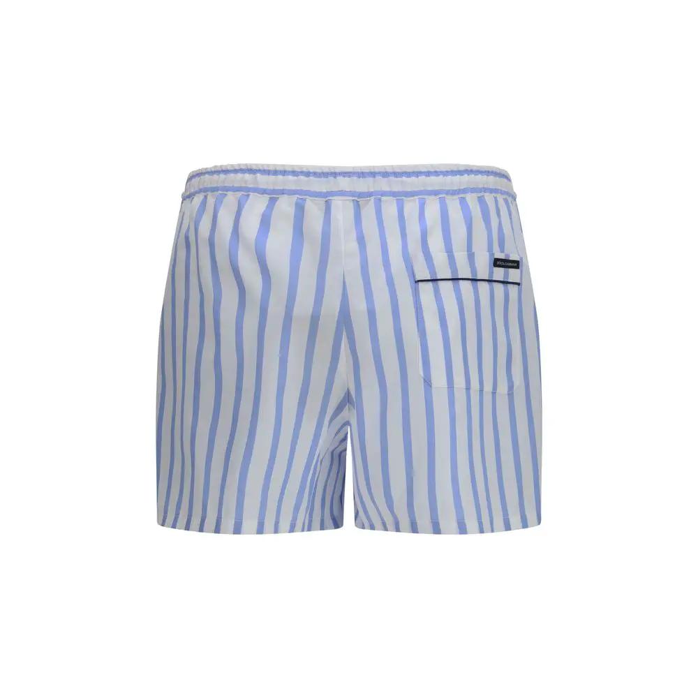 Dolce & Gabbana Blue Cotton Bermuda Shorts by Dolce & Gabbana