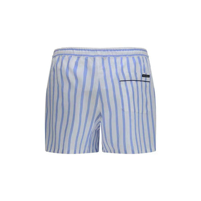 Dolce & Gabbana Blue Cotton Bermuda Shorts by Dolce & Gabbana
