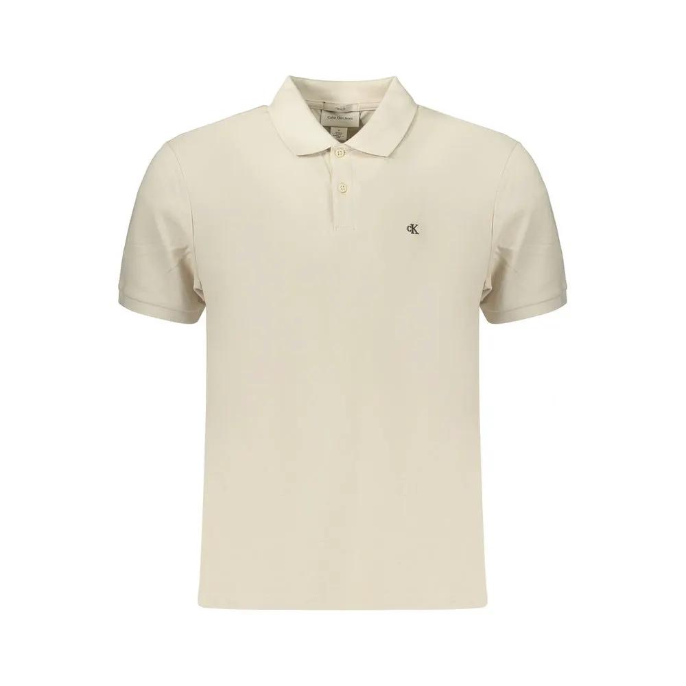Calvin Klein Beige Cotton Mens Polo Shirt by Calvin Klein