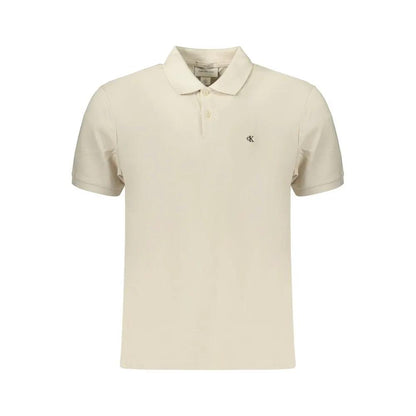 Calvin Klein Beige Cotton Mens Polo Shirt by Calvin Klein