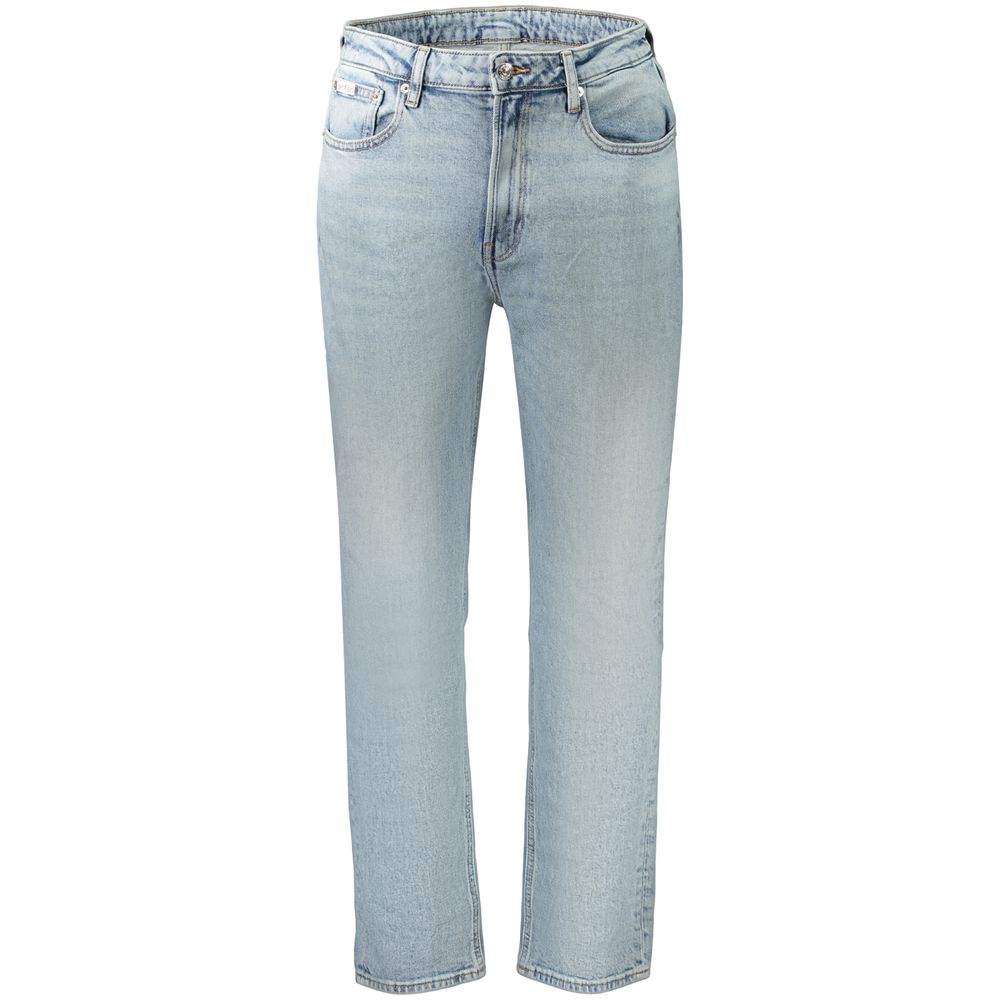 Jean Calvin Klein femme mom en coton bleu clair – CA-44918