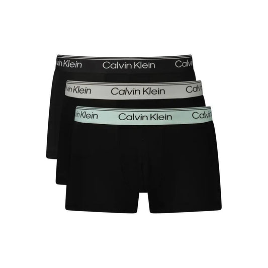 Calvin Klein Black Polyester Men's Boxer by Calvin Klein
