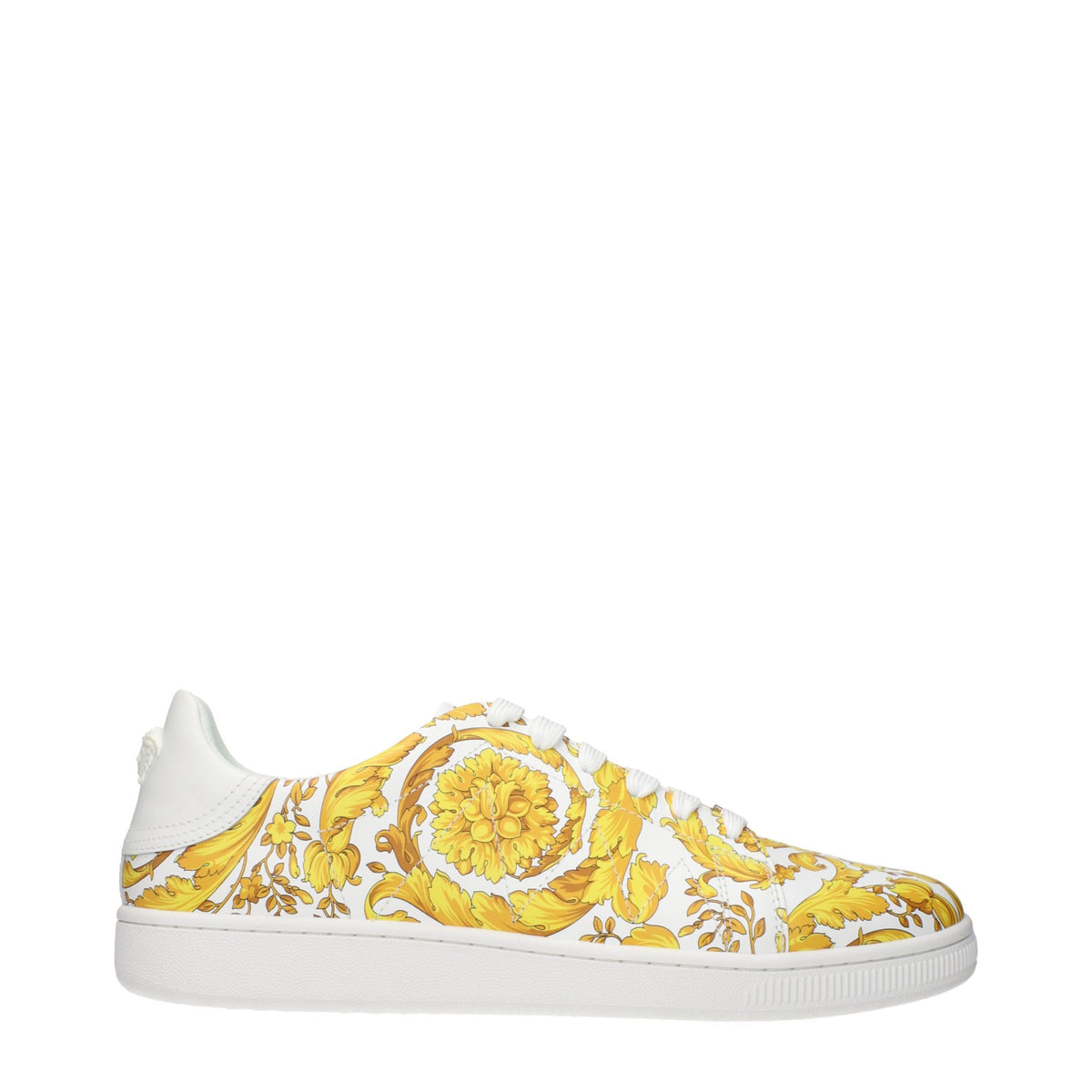 Baskets Versace homme en cuir blanc – VE-15547469791497