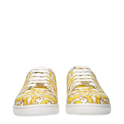 Baskets Versace homme en cuir blanc – VE-15547469791497