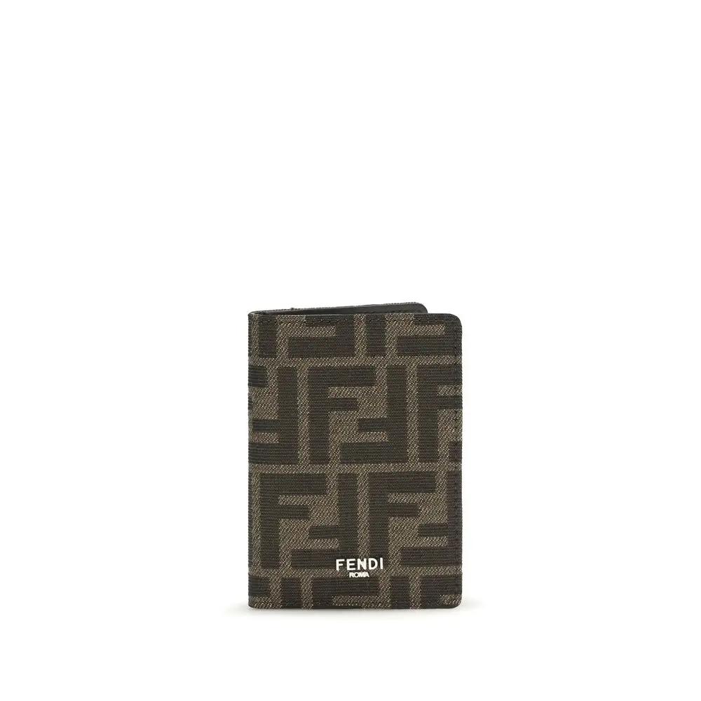 Fendi Brown Calf Leather Bos Taurus Wallet by Fendi