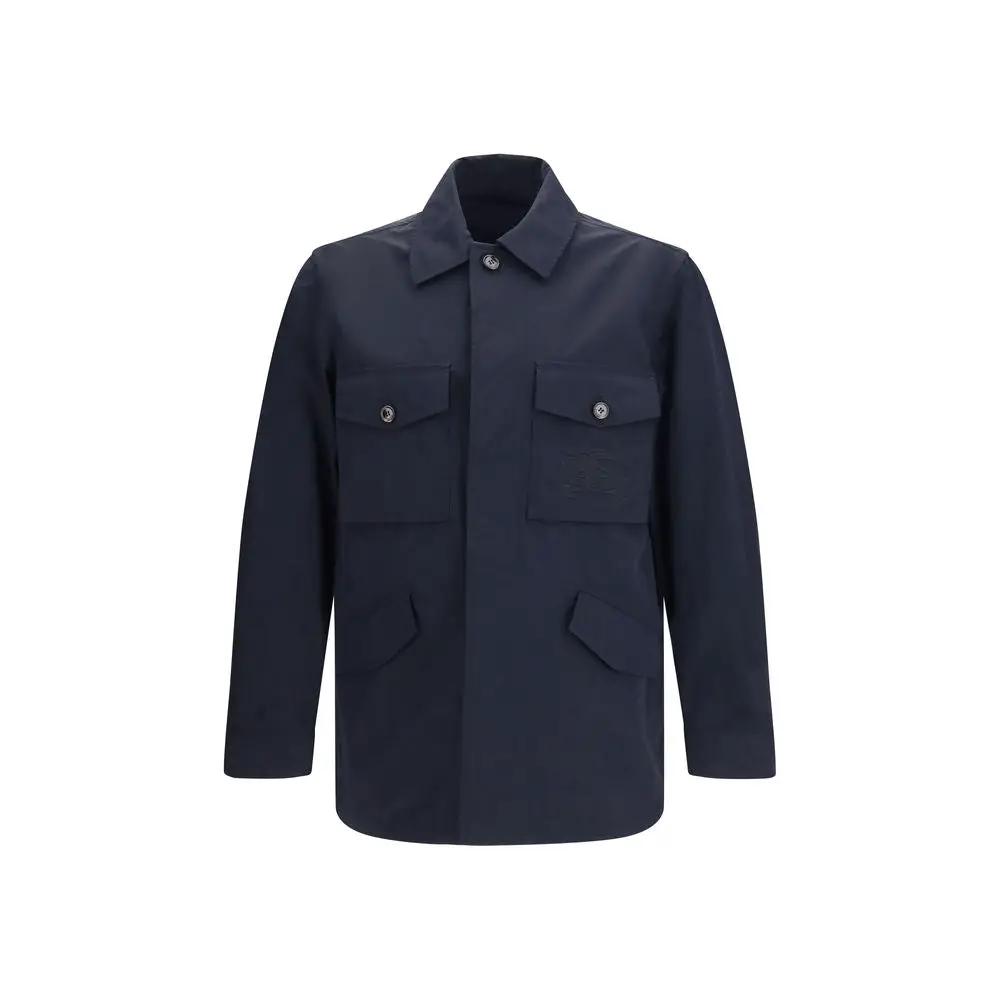 Burberry Blue Polyamide Coat by Burberry