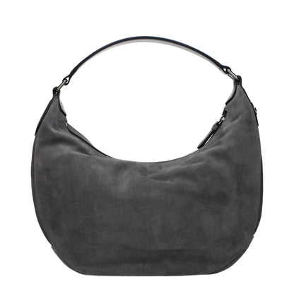 Jimmy Choo Gray Leather Shoulder Bag by Jimmy Choo
