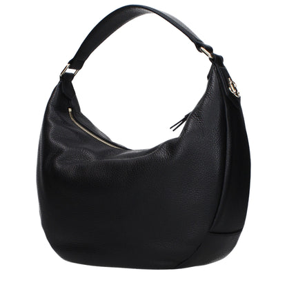 Jimmy Choo – Sac Épaule Bets en Cuir Noir | Quincaillerie Light Gold | Logo Latéral