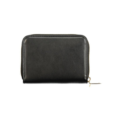Valentino Black Leather Women Wallet with Multiple Compartments