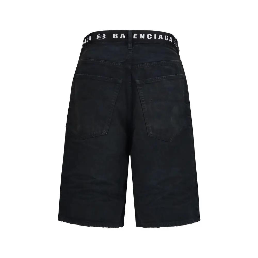 Balenciaga Black Cotton Bermuda Shorts by Balenciaga