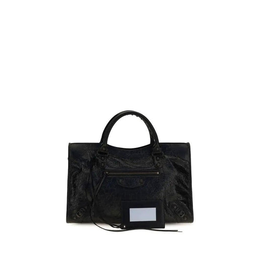 Balenciaga Black Lamb Ovis Aries Aries Shoulder Bag by Balenciaga