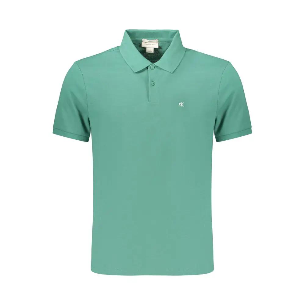 Calvin Klein Green Cotton Mens Polo by Calvin Klein