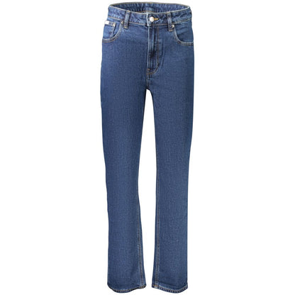 Jean Calvin Klein femme mom en coton bleu – CA-45160