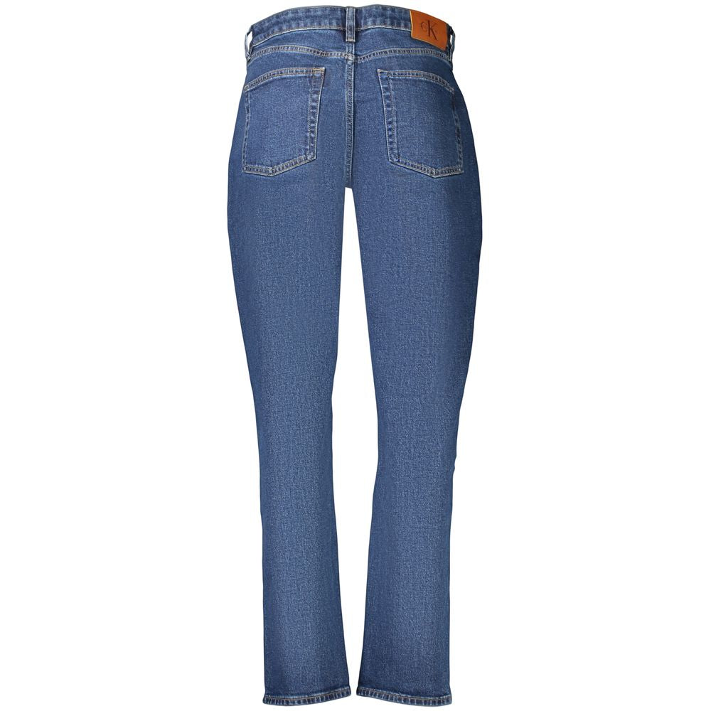 Jean Calvin Klein femme mom en coton bleu – CA-45160