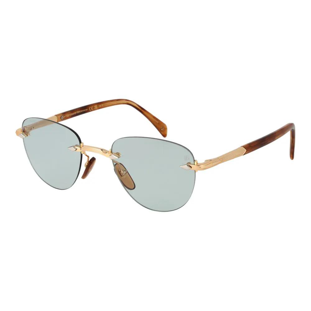 David Beckham Gold Metal Sunglasses by David Beckham