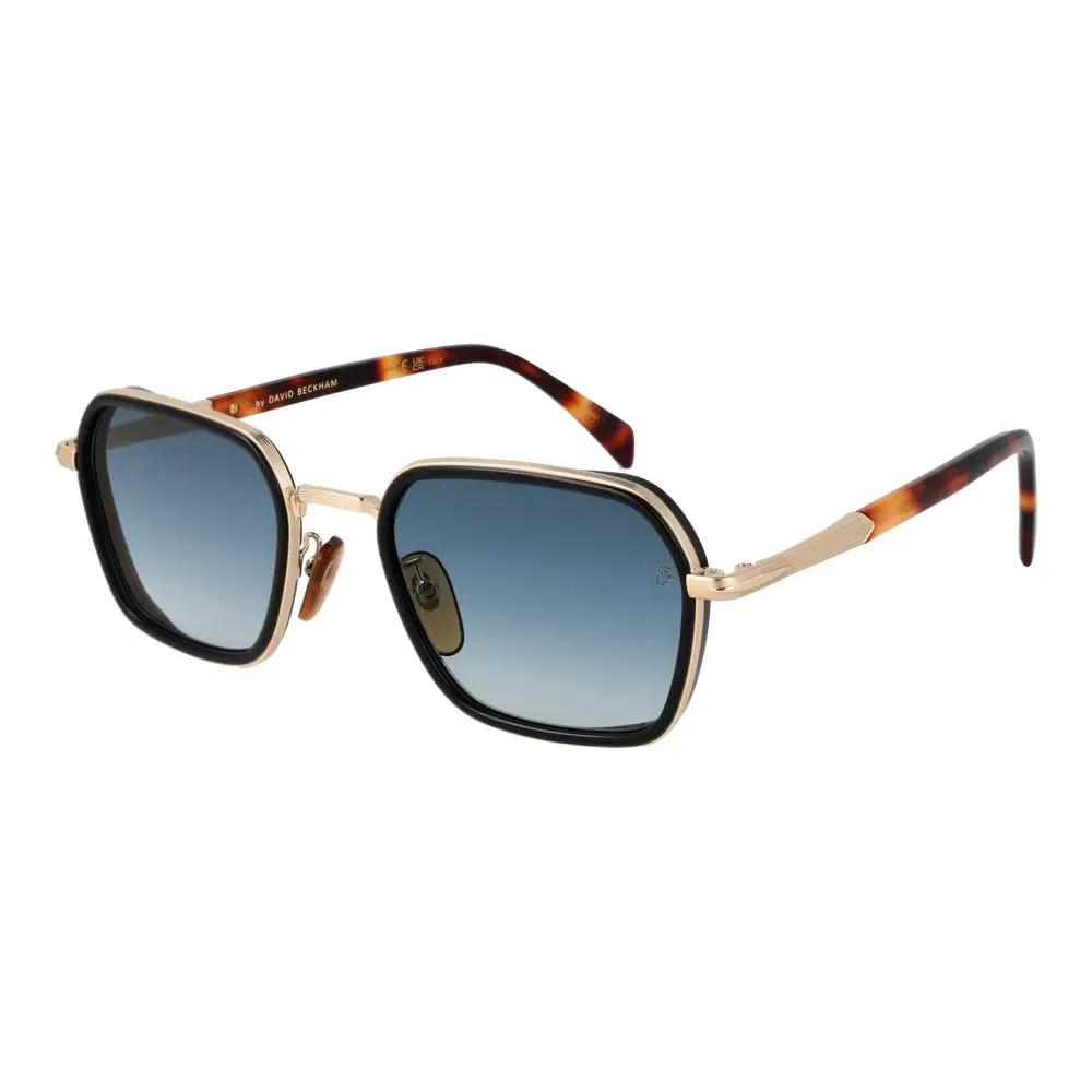 David Beckham Gold Metal Sunglasses by David Beckham
