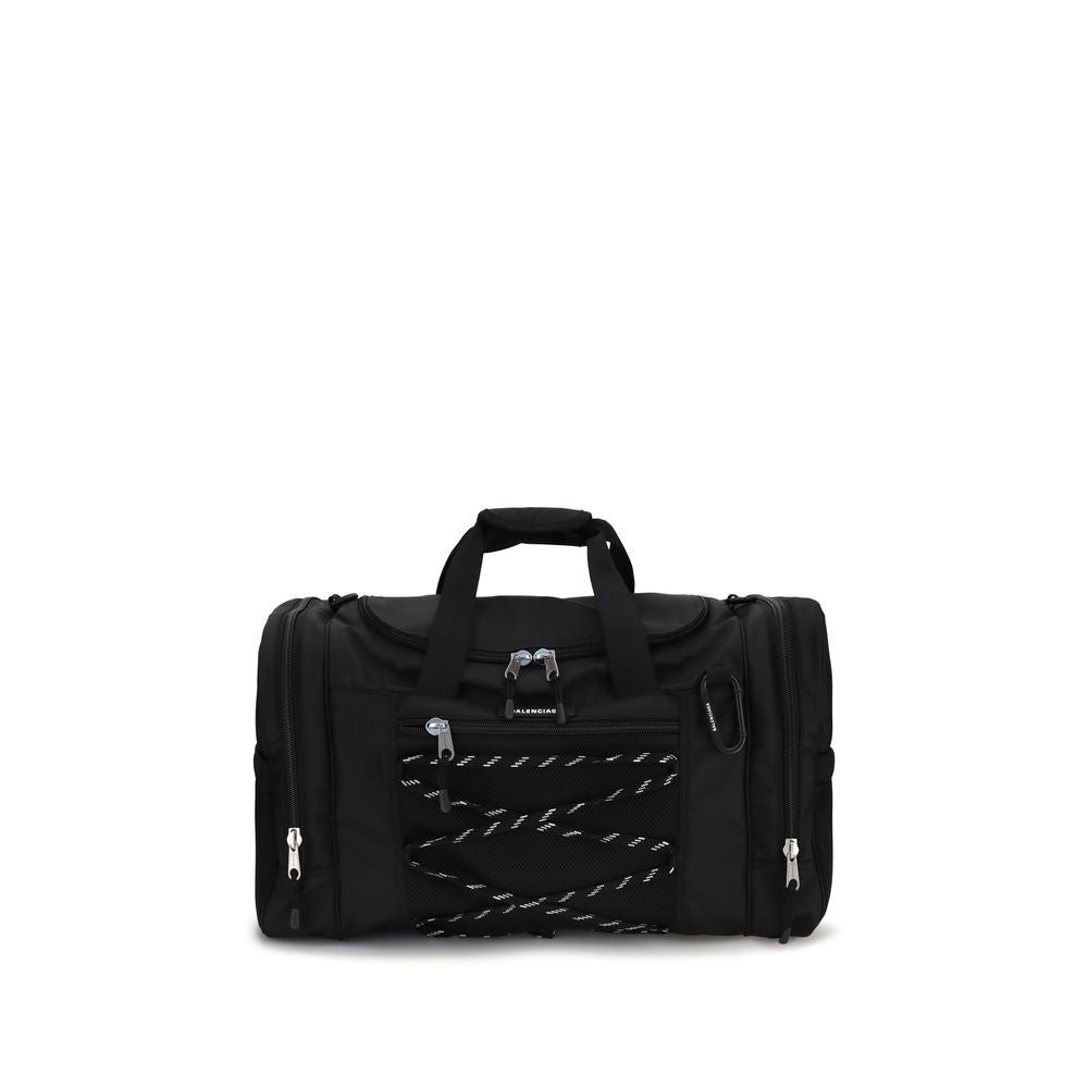 Balenciaga Hyke Gym – Sac Bandoulière Cuir de Veau Noir Logo Doré SS26