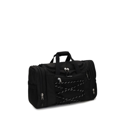 Balenciaga Hyke Gym – Sac Bandoulière Cuir de Veau Noir Logo Doré SS26