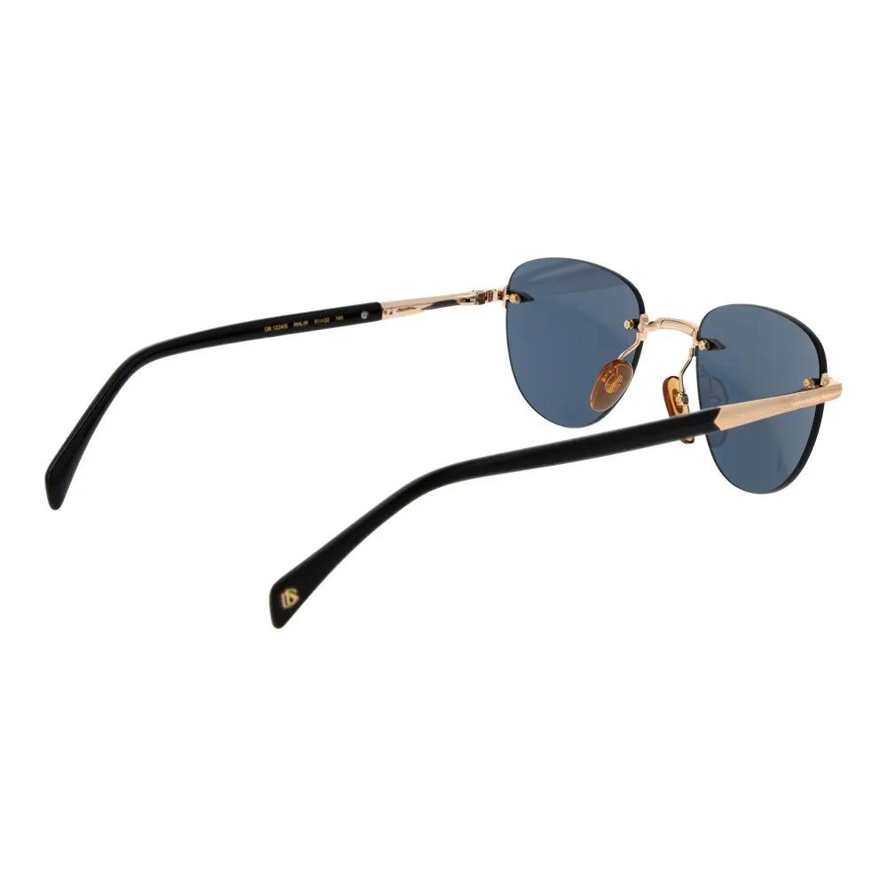 David Beckham Rose Gold Metal Sunglasses by David Beckham