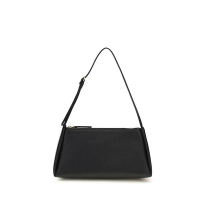 Calvin Klein Black Calf Leather Bos Taurus Shoulder Bag by Calvin Klein