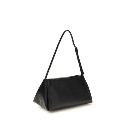 Calvin Klein Black Calf Leather Bos Taurus Shoulder Bag by Calvin Klein