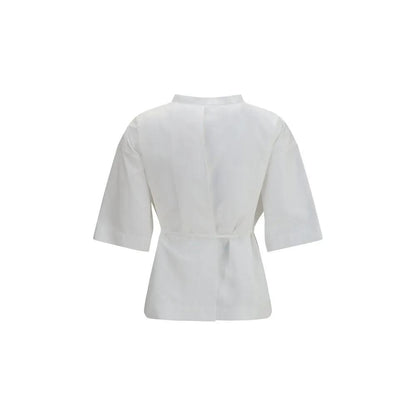 Calvin Klein White Cotton Shortsleeve Shirt by Calvin Klein