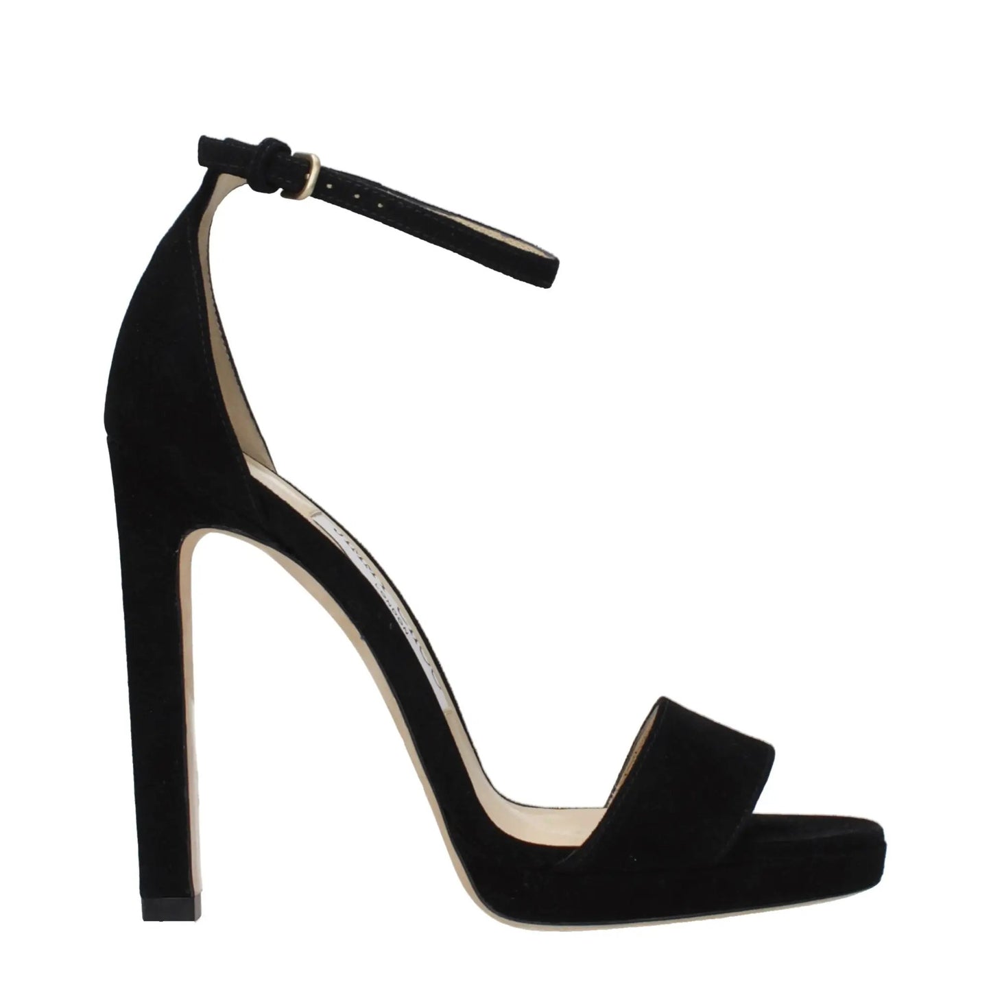 Jimmy Choo Black Leather Platform Sandals by Jimmy Choo