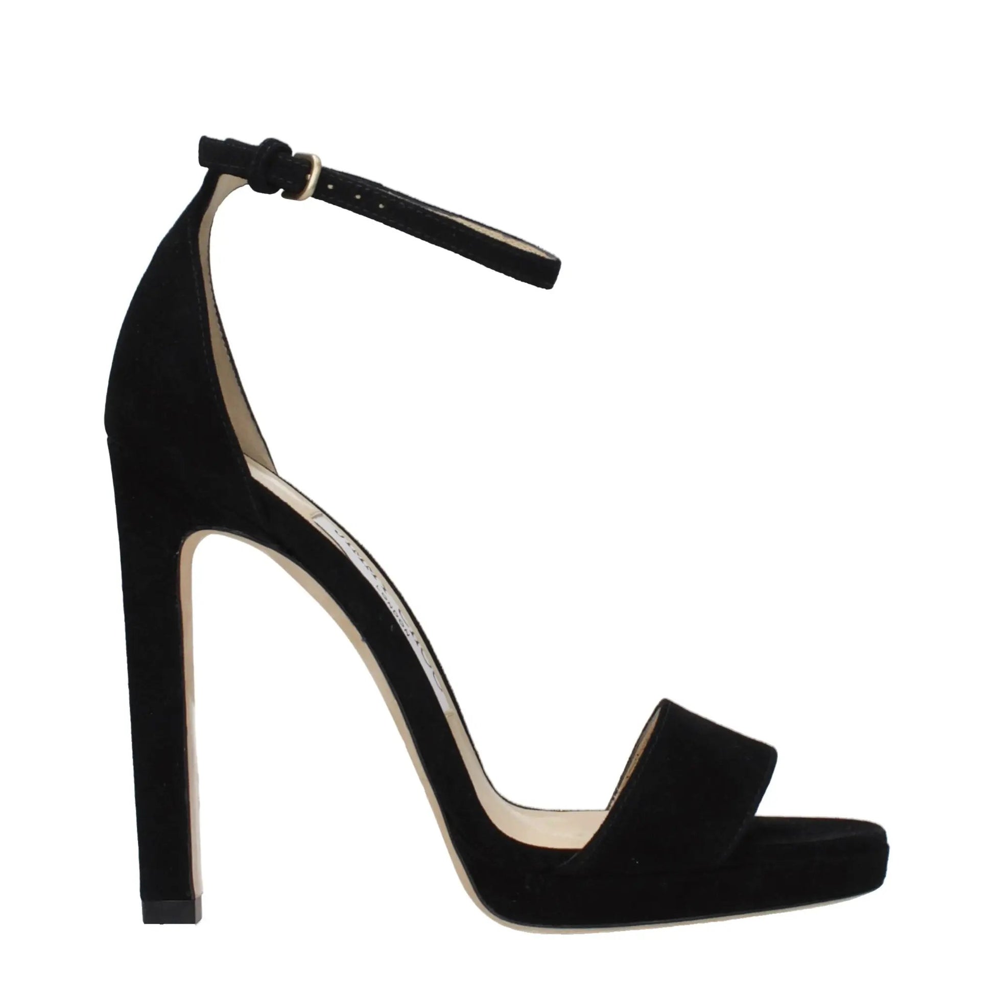 Jimmy Choo Black Leather Platform Sandals by Jimmy Choo