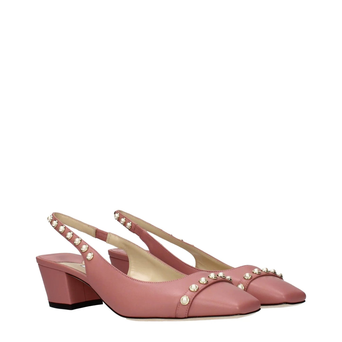 Jimmy Choo Pink Leather Platform Sandals by Jimmy Choo