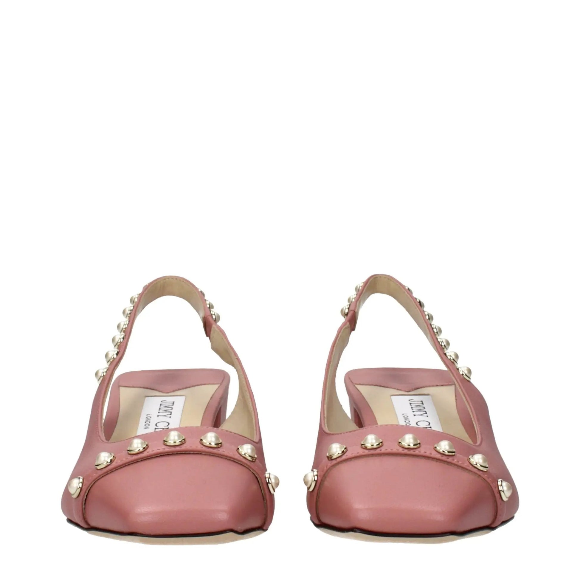 Jimmy Choo Pink Leather Platform Sandals by Jimmy Choo