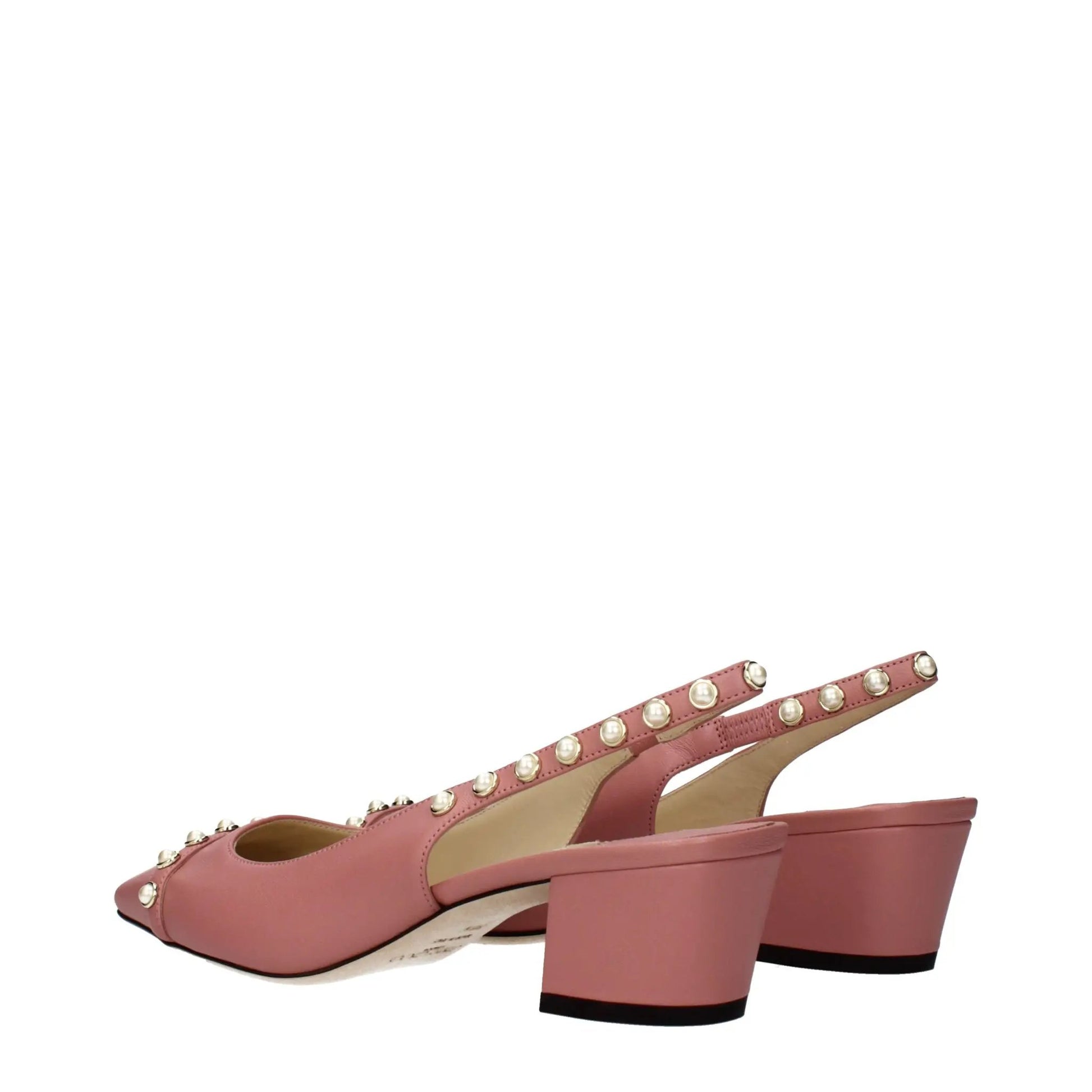Jimmy Choo Pink Leather Platform Sandals by Jimmy Choo
