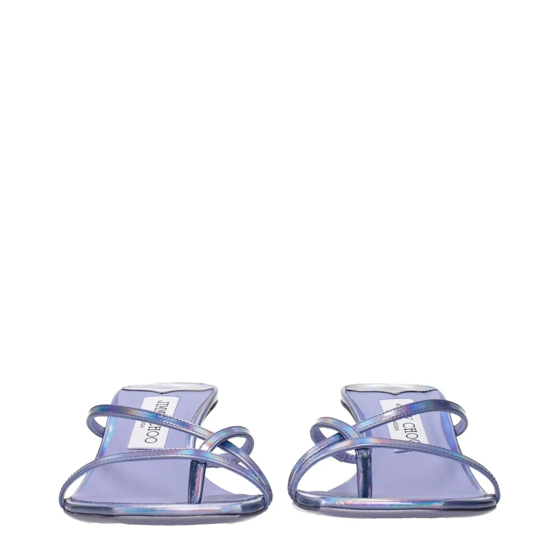 Jimmy Choo Purple Leather Flat Sandals by Jimmy Choo